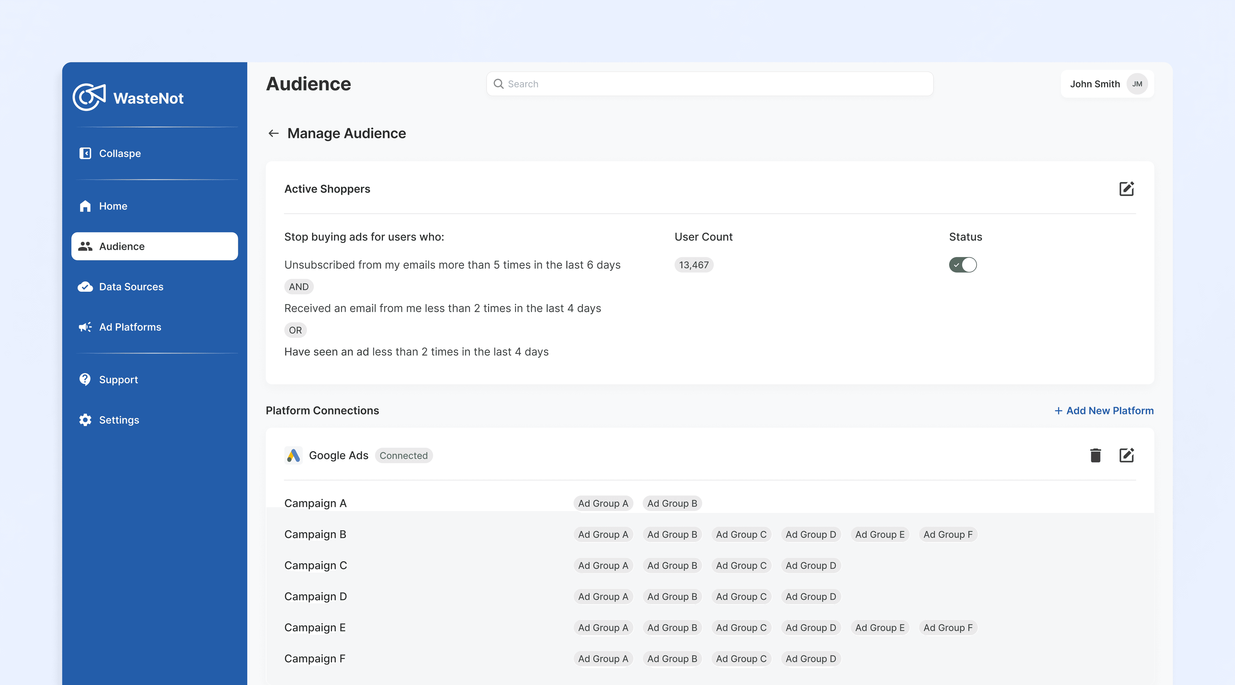 WasteNot analytics and reporting